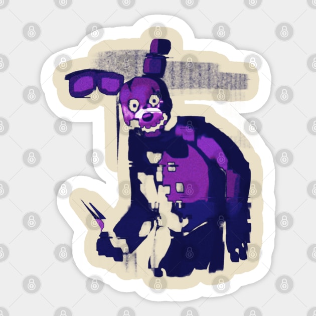 Scary Freddy Sticker by Purplelism